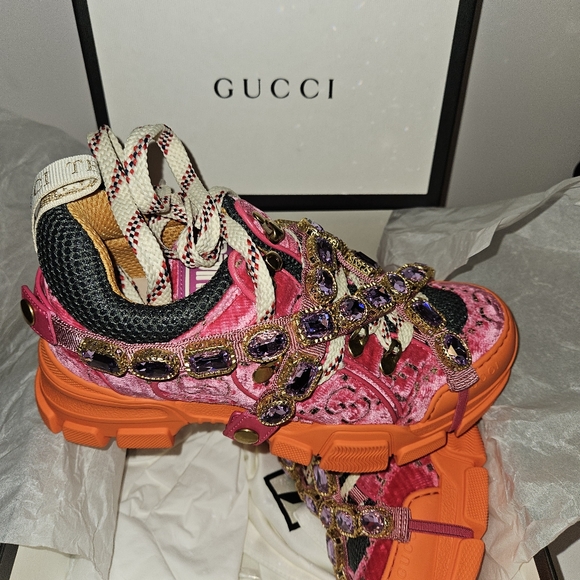 Gucci Women Flashtrek w/Pink Crystal (Special Edition) - NWT, Orginally $2250 - Picture 10 of 10